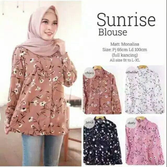 Kemeja sunrise monalisa blouse wanita