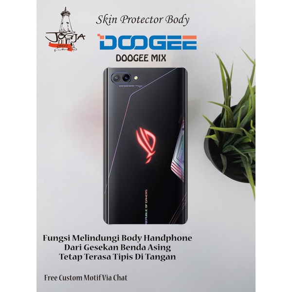Dapat 2pcs Garskin HP Doogee MIX Motif rog 2 - Free custom Motif