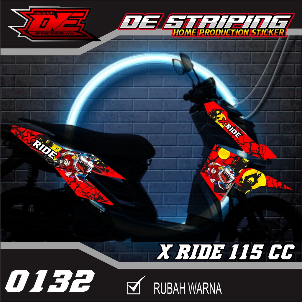 STRIPING STIKER X RIDE 115 CC MOTIF Doraemon 0132