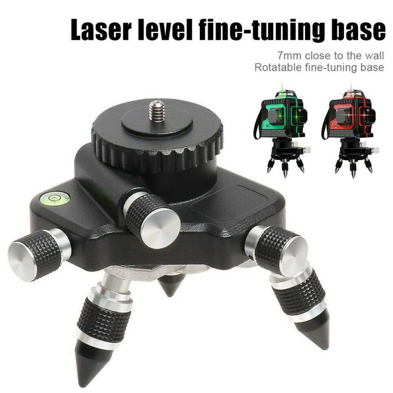 360° Bracket Dudukan Laser Level 3d 12 Line Rotary Base Tripod Adapter Ukuran 1/4 Inch Untuk Laser Level