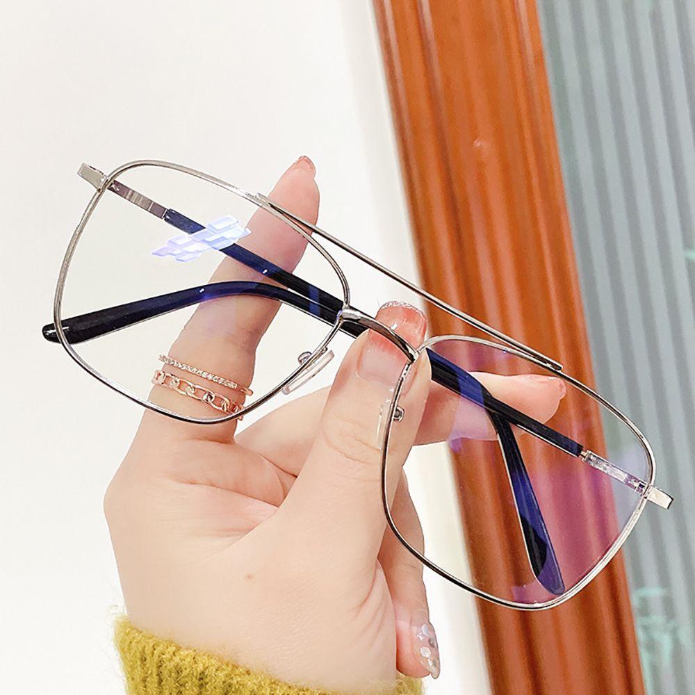 MXBEAUTY Frame Metal Spectacles Women Eye Glasses Anti Radiasi Untuk Wanita Anti Cahaya Biru Pria Kacamata Baca Kacamata Komputer Lensa Bening Kacamata Eyeglasses Optical Glasses