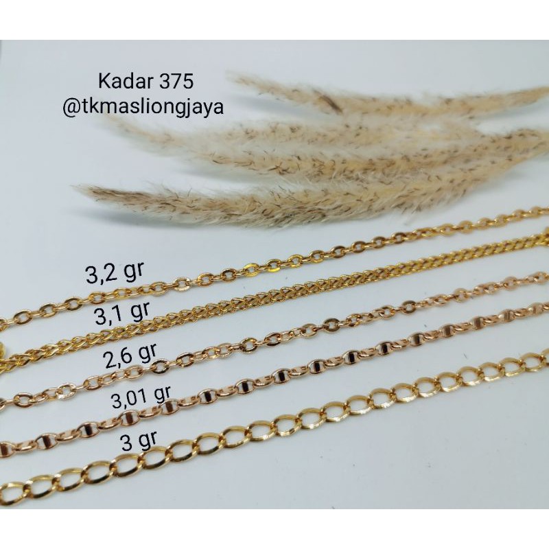 Gelang Rantai Wanita Polos Emas kadar 375/8k