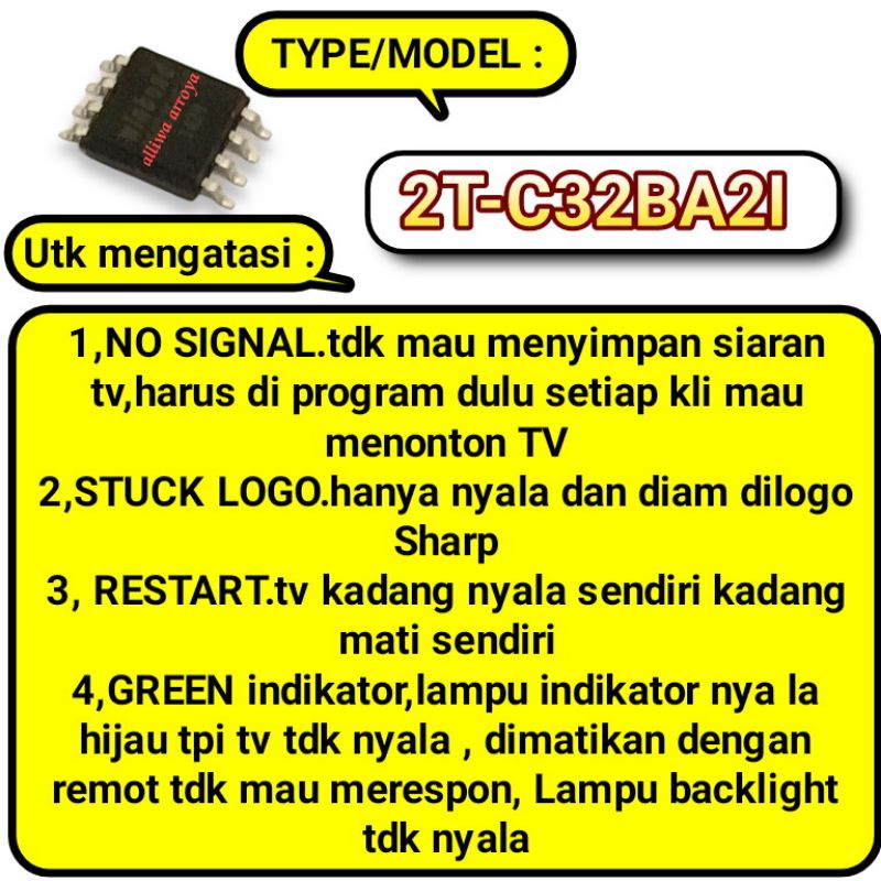 IC eprom memory Sharp 2T-C32BA2I 2T-C32BA21