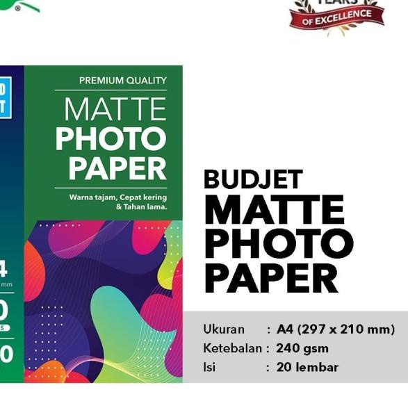 

✷ Kertas Matte Photo Paper - Budjet Matte Photo Paper A4 240 GSM - Watermark Lucky ➮