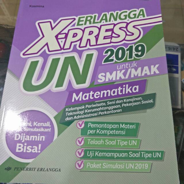 BUKU X-PRESS UN 2019 SMK/MAK MATEMATIKA ERLANGGA murah