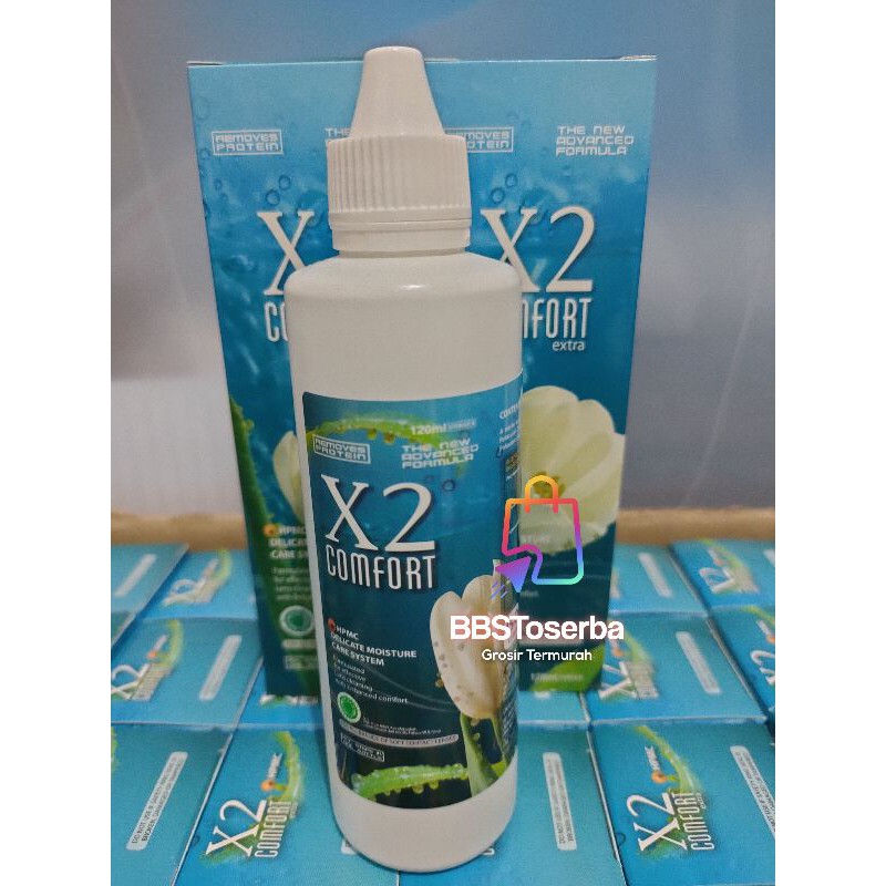 X2 comfort 120ml /Air softlens /Air perendam softlens/Cairan pembersih softlens/Kacamata