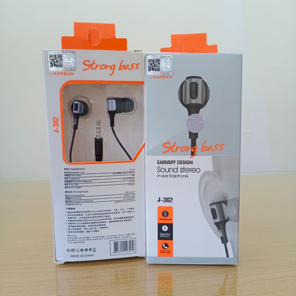 Handsfree JBL J-362 Earphone J362 Headset Strong Bass J-362