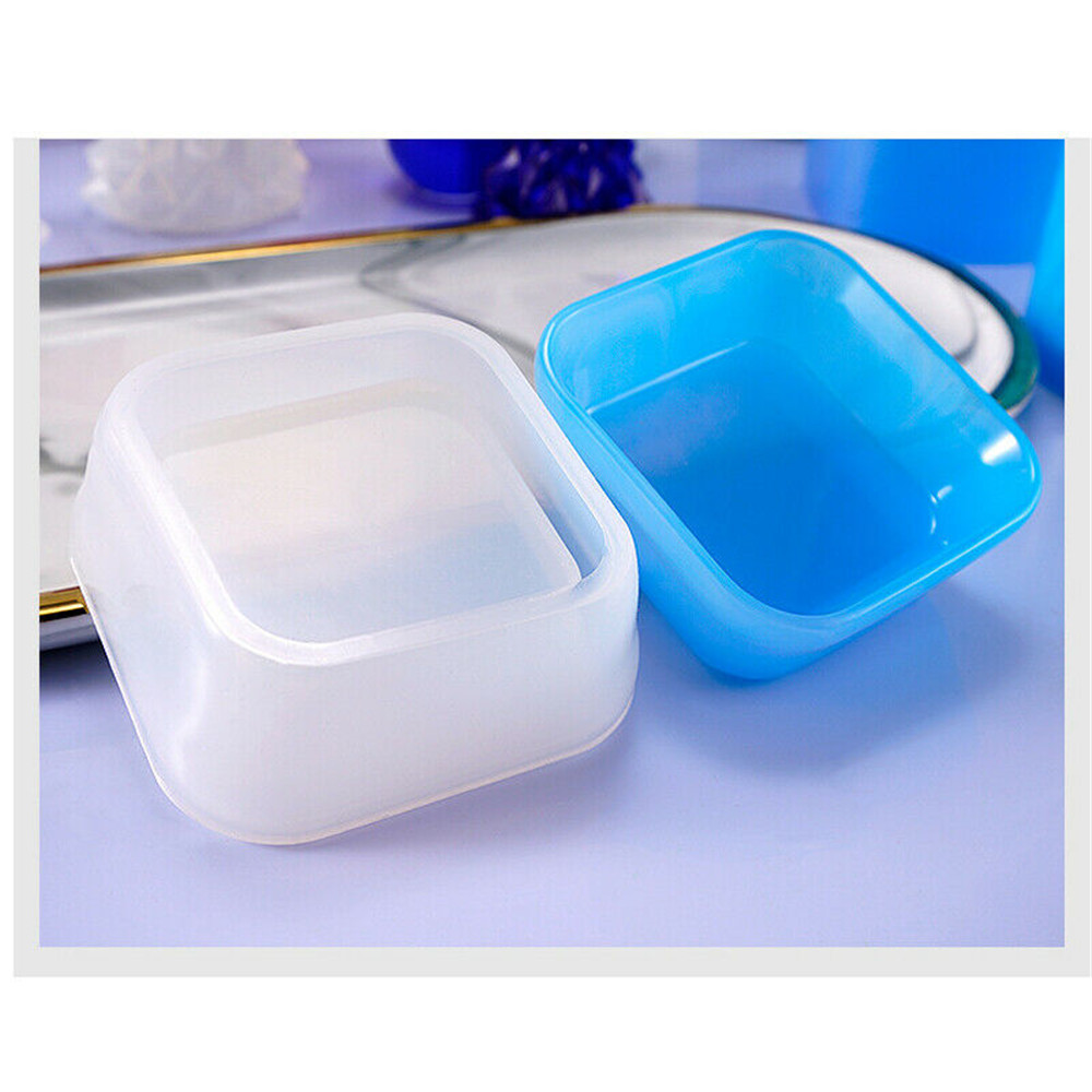 SUYOU Craft Resin Mold Transparent Plate Silicone Mould Love Heart DIY Jewelry Making Tools Epoxy Mold Square Dish