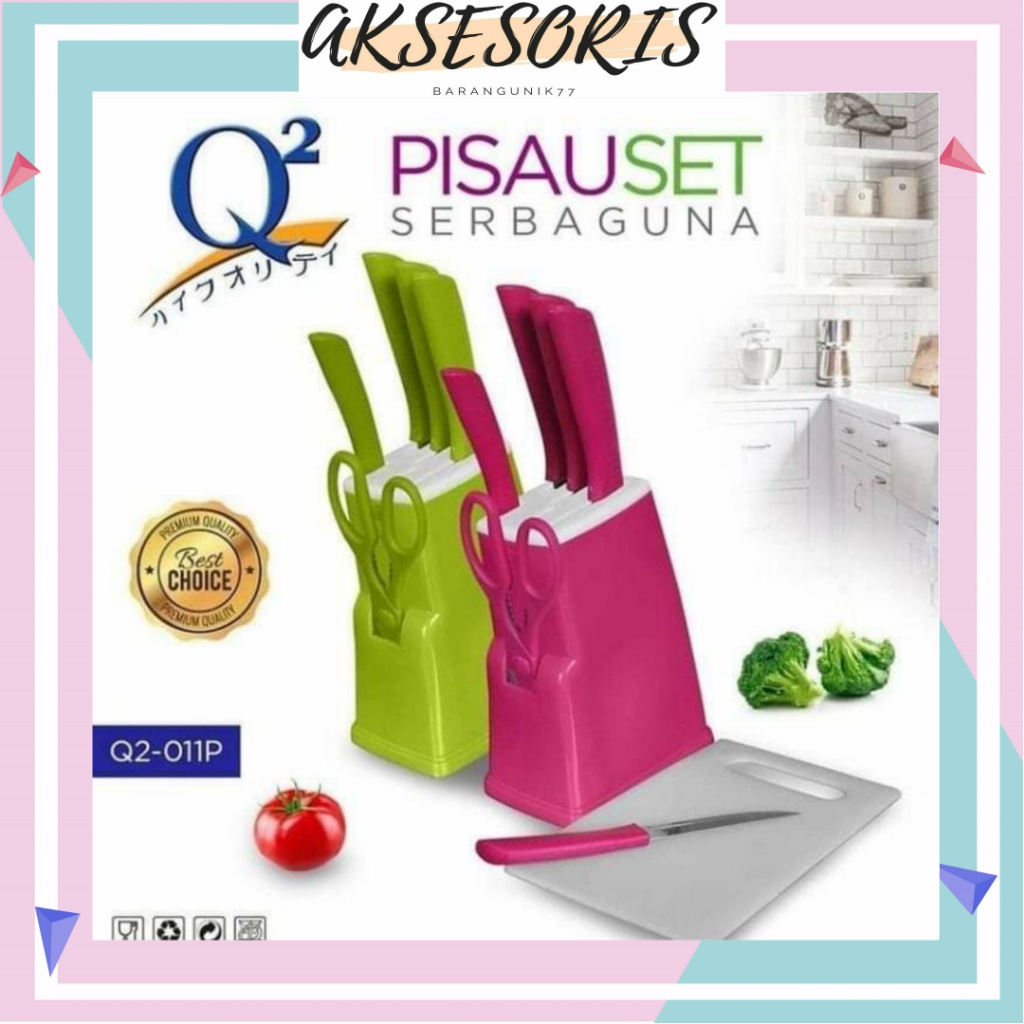 PISAU SET Q2 013P TELENAN / KNIFE SET Q2 013P TELENAN / PISAU SET SERBAGUNA Q2 011P / Q2-011P / Q2 013P / Q2-013P