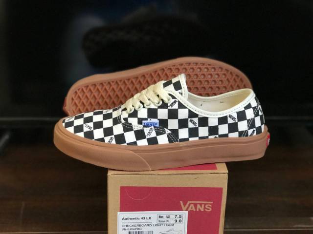 100% PREMIUM VANS AUTHENTIC CHECKERBOARD LIGHT GUM WAFFLE DT