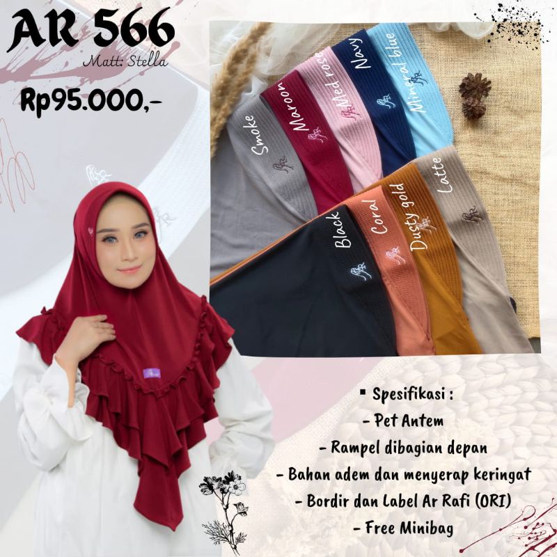 HIJAB TERBARU HIJAB ARRAFI AR 566 || HIJAB BERGO REMPEL