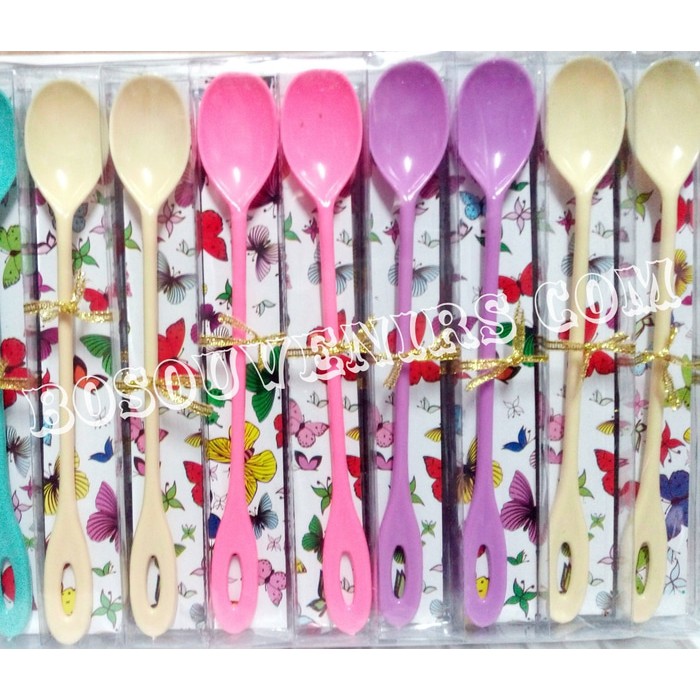 Unik Souvenir Sendok Jus Mika   Sendok Es krim kemasan mika   Souvenir Berkualitas