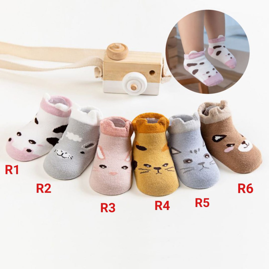 KAOS KAKI BAYI KARAKTER KOREA KAOS KAKI BAYI KAOS KAKI ANAK KARTUN ROBIBABI MOTIF LUCU ANTI SLIP