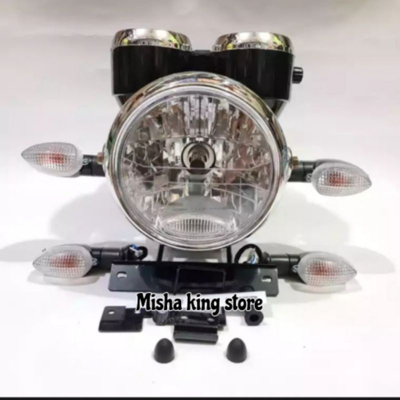 Paket lampu depan rx king new peredam non original sepidometer