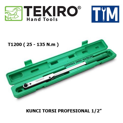 TEKIRO Kunci Torsi Profesional T1200 1/2” 25 - 135 N.m / Kunci Momen T1200