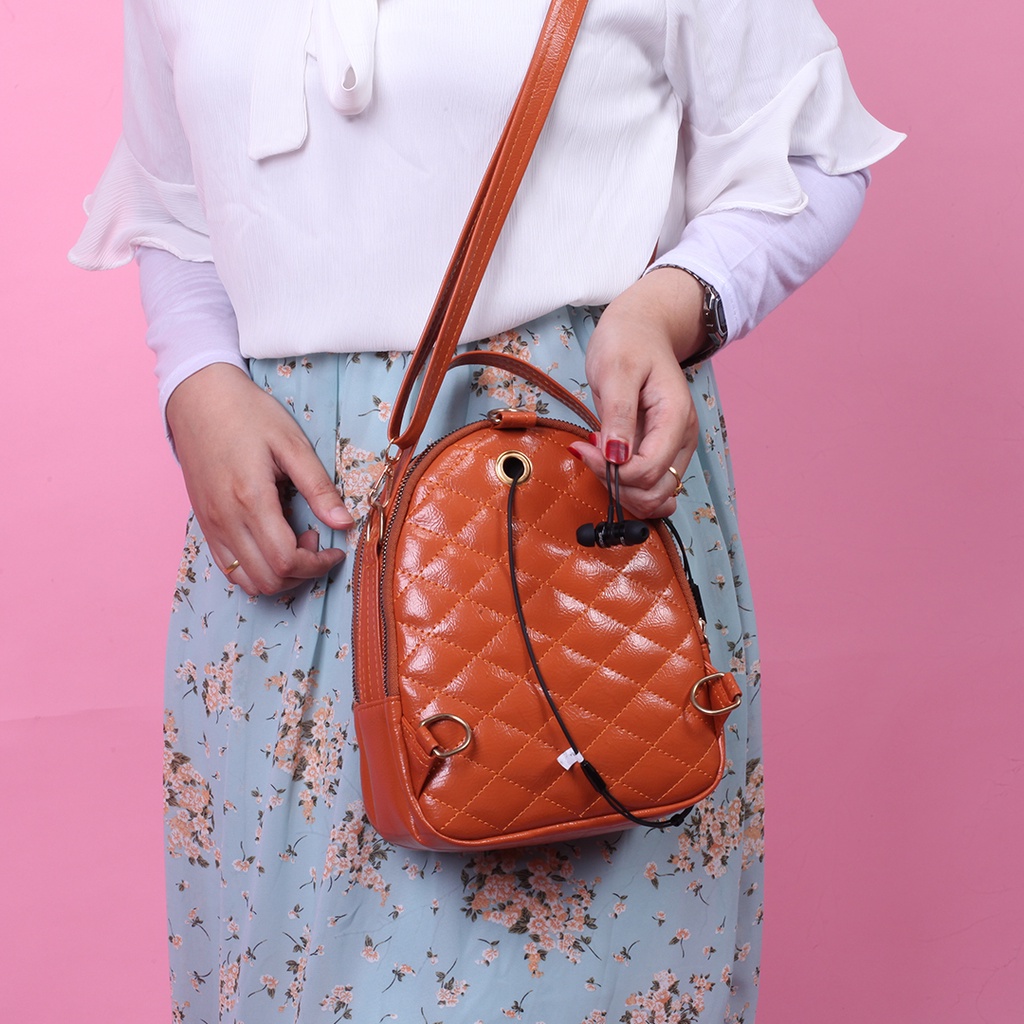 TAS WANITA MODIS SLINGBAG CEWEK KOREA 3 STYLE PEMAKAIAN SLINGBAG &amp; TAS PUNGGUNG ER01 BAHAN SINTETIS