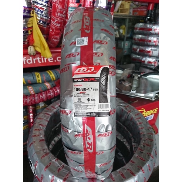 FDR Sport XR EVO 100/80 Ring 17 ban motor CBR R15 GSX Vixion NVA NVL CB150R