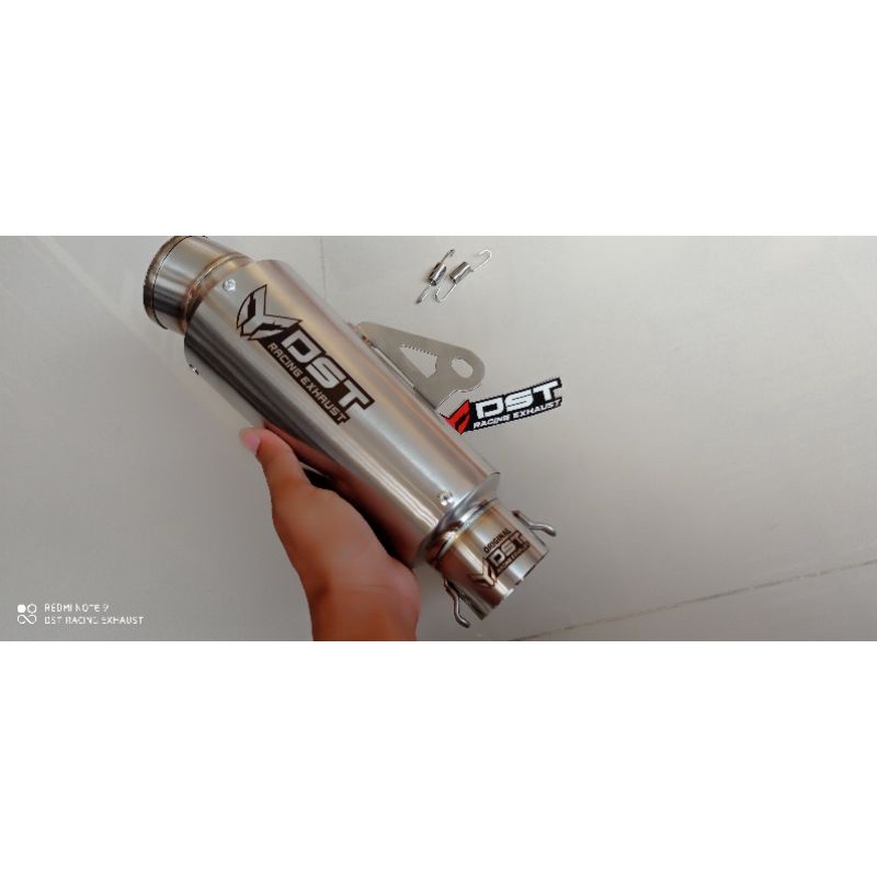 Knalpot ori DST Racing full stenlis intel 50mm knalpot racing unliversal