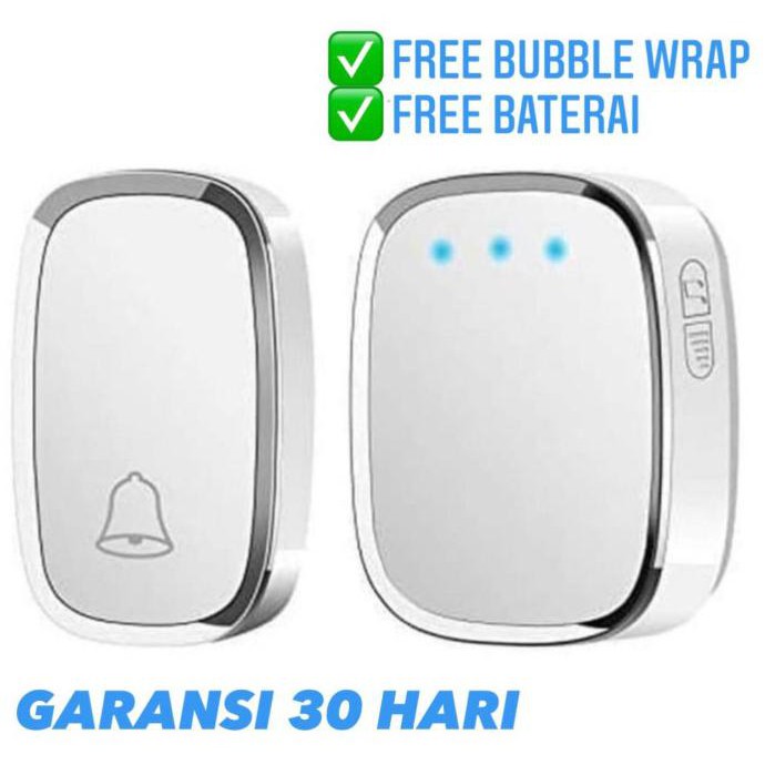 Produk Terbaik] Bel Rumah Tanpa Kabel Anti Air | Wireless Doorbell Waterproof Ip44 Cod
