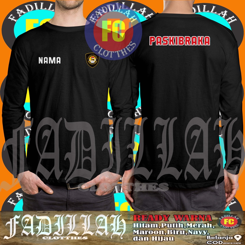 Kaos Baju PaskibraKa Logo Reques Nama Lengan panjang Baju Distro