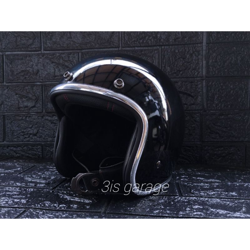 HELM RETRO SLIM HEAD RAW TX-500 BUSA SEMI KULIT