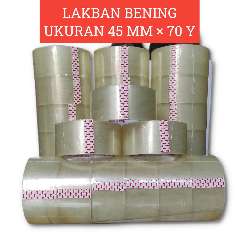 Lakban Bening 45 MM x 70 Y / Lakban OPP Tape 2 Inch