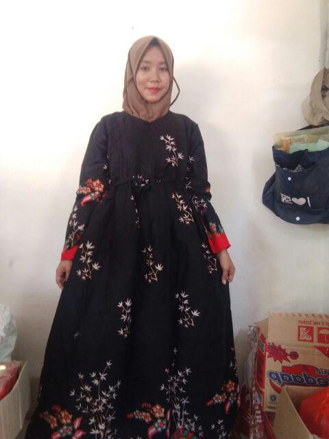 Gamis Etnik Motif Batik Jawi Murah Ukuran Allsize Fit Xl Jumbo