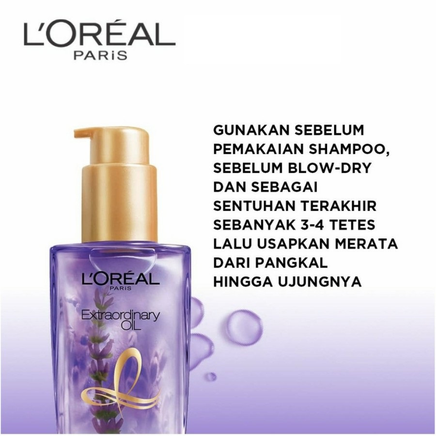 ★ BB ★ L'Oreal Paris Elseve Extraordinary Oil Rich - Rose - Lavender - Eclat Imperial - Jasmine | Hair Treatment Serum - 100ml - Loreal Perawatan Rambut