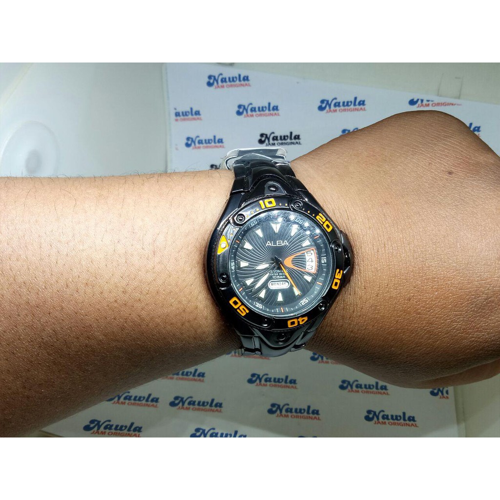 Alba Automatic AL4085X1 Sporty Full Black - Jam Tangan Pria AL4085