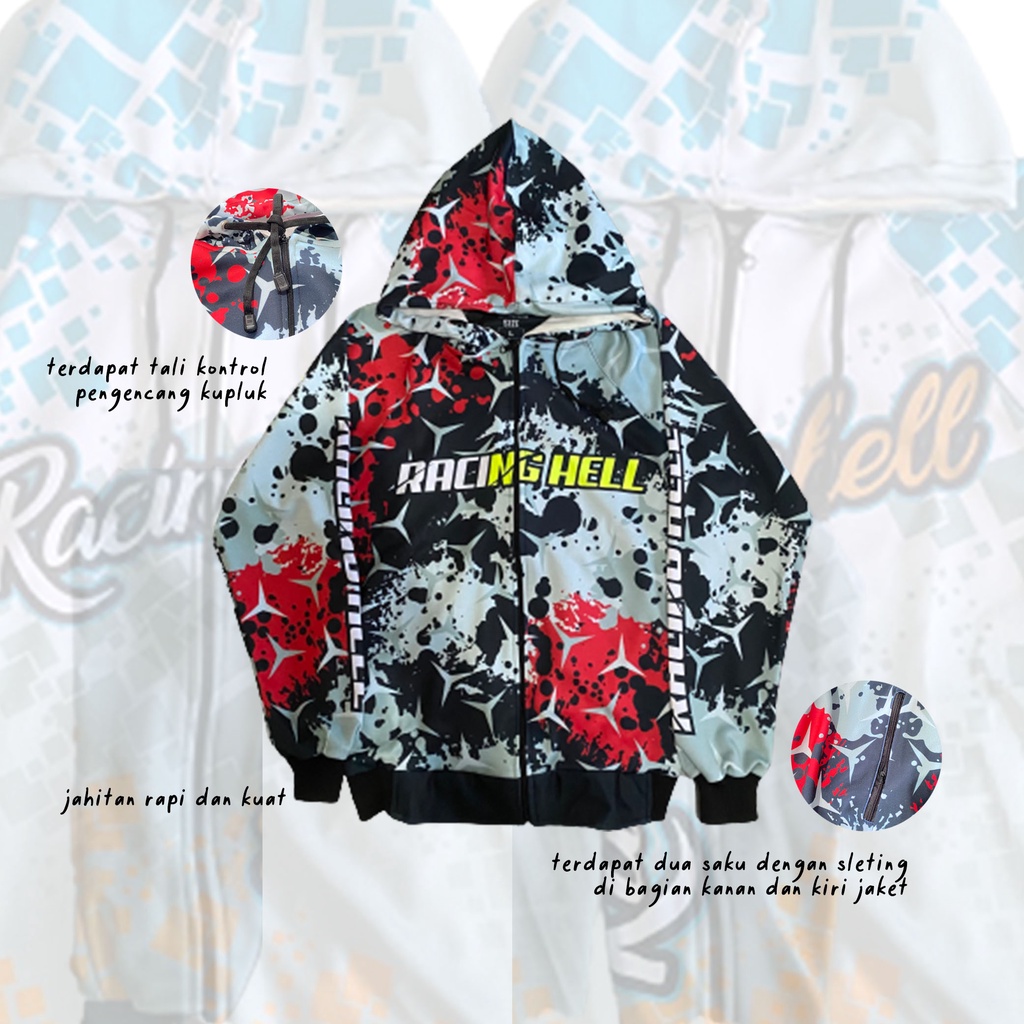 JAKET RACING HALL || HOODIE RACING HALL | RACING STAR | JAKET MOTOR