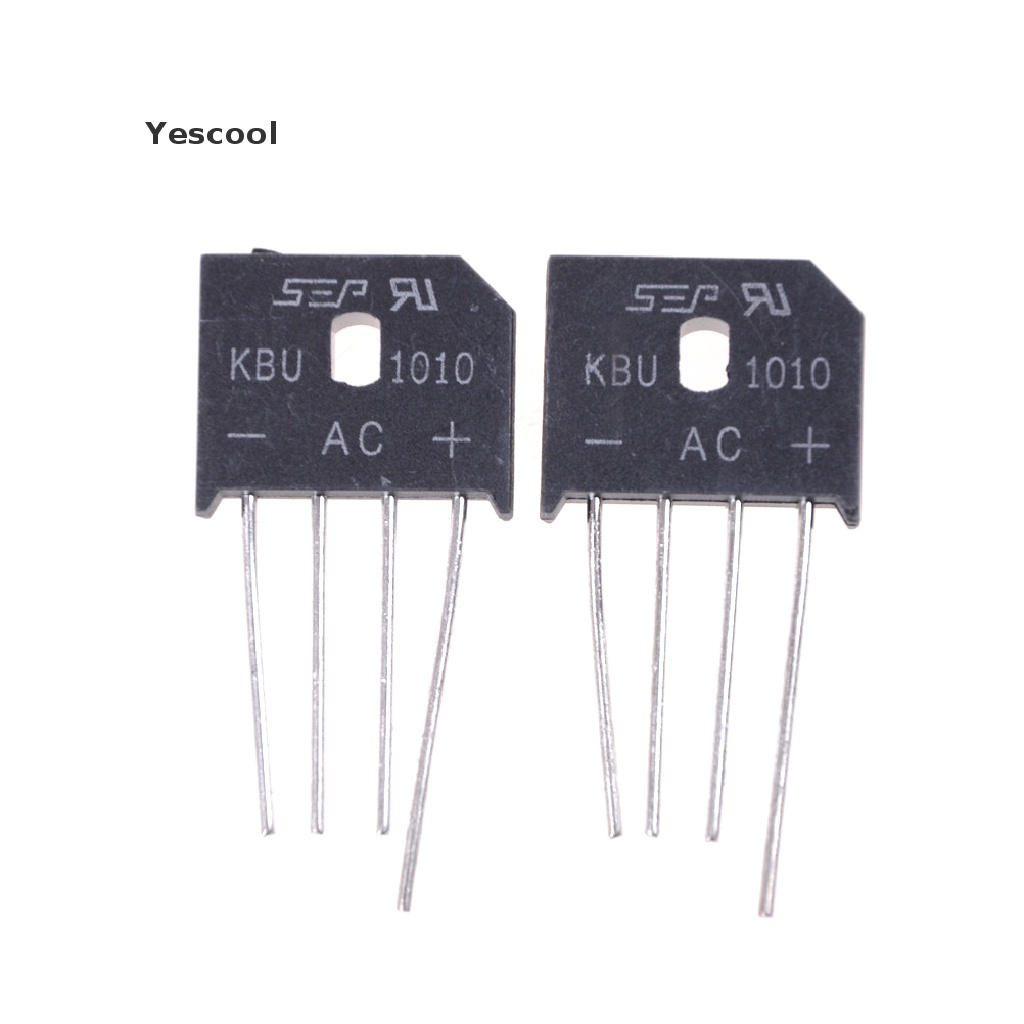 Yescool 2PCS KBU1010 10A 1000V Single Phases Diode Bridge Rectifier .