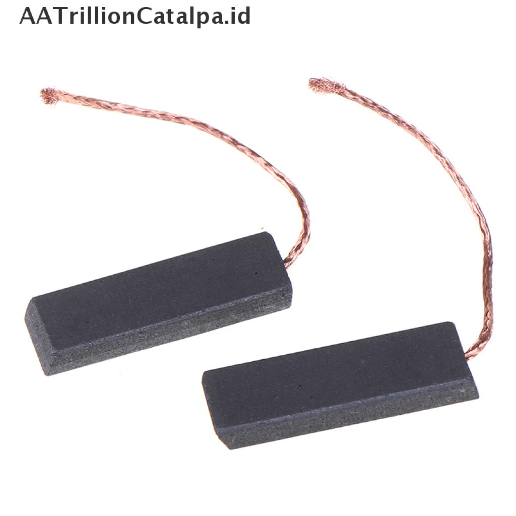 Aatrillioncatalpa 2pcs Sikat Karbon Warna Hitam Ukuran 5x13.5x40mm Untuk Mesin Cuci