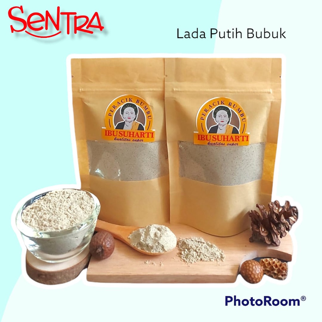 

(BUMBU DAPUR REMPAH-REMPAH) IBU SUHARTI - LADA PUTIH BUBUK / PURE GROUND WHITE PEPPER KUALITAS PREMIUM