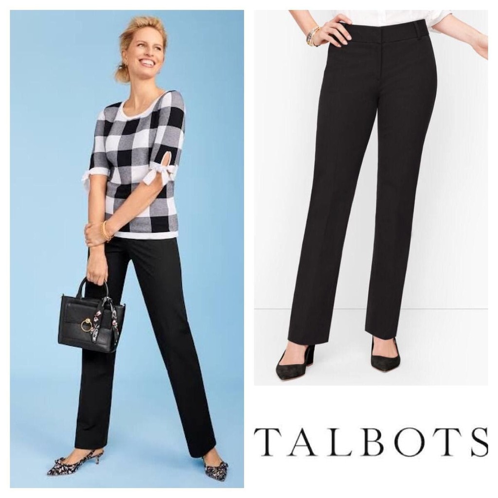 Celana Panjang Celana Kantor Celana Bahan TALBOTS straight leg office pants (Black /navy)