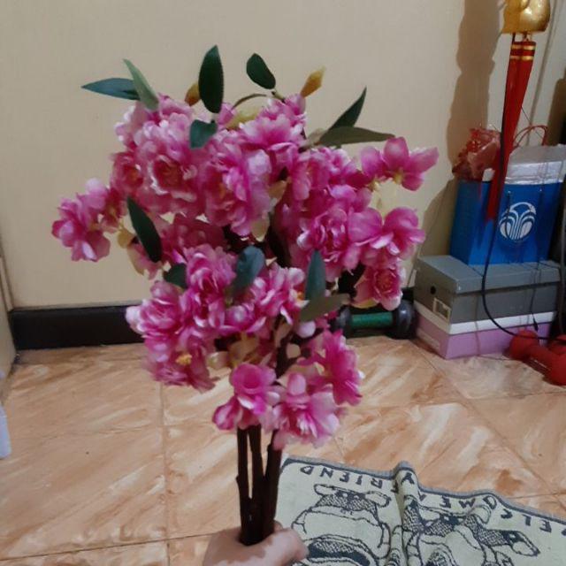 Af04 Artificial Flower Cherry Blossom Bunga Sakura Dekorasi Unik Cantik