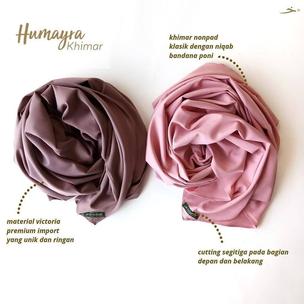 Khadijah Indonesia - Khimar Humayra | Non Pad | Free Cadar Poni