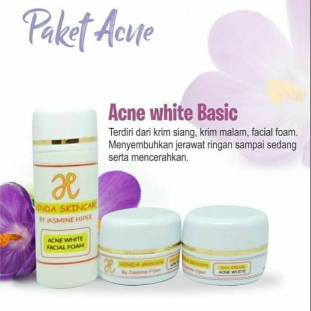 Paket hinda skincare / jasmine hiper / paket acne basic / paket jerawat.