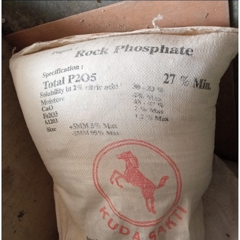 Pupuk RP Rock Phosphate Mesir ( 50 Kg )