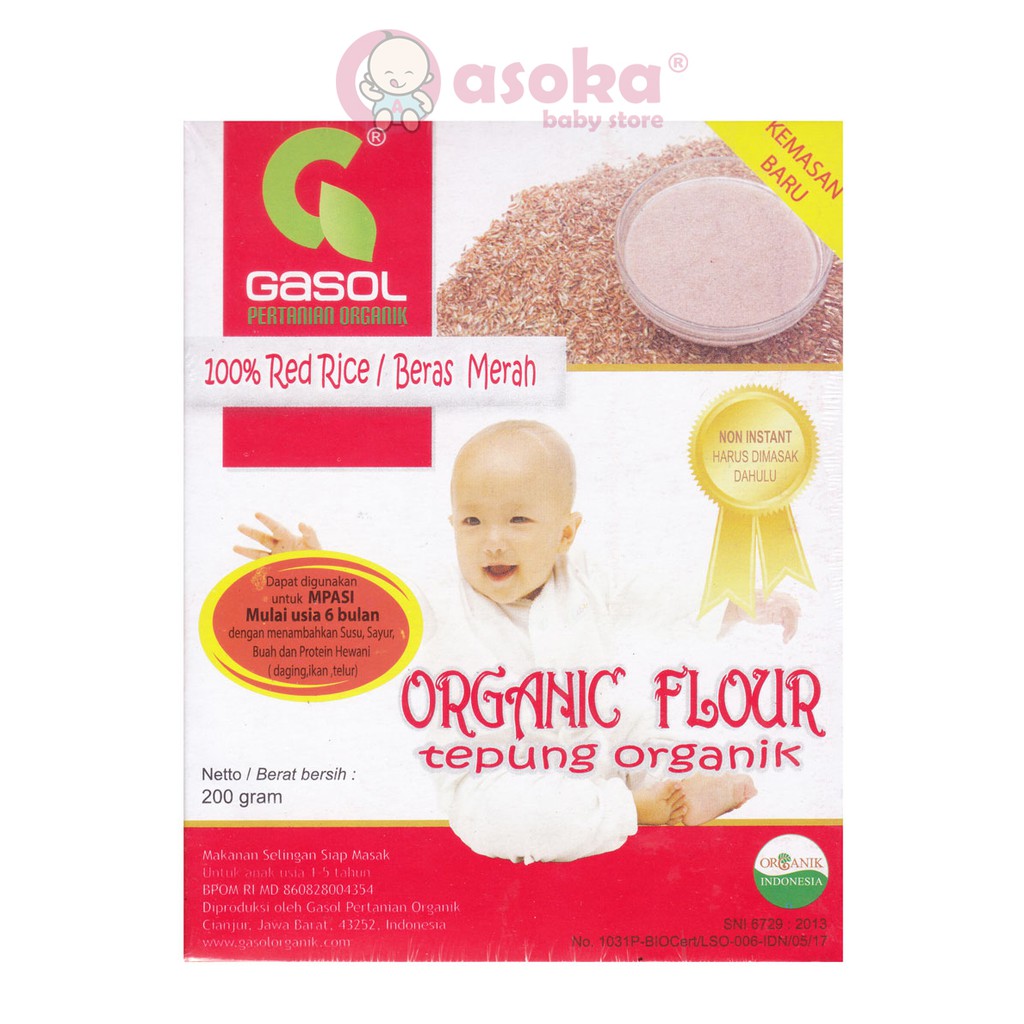 Gasol Tepung Organik 200gr MPASI ASOKA