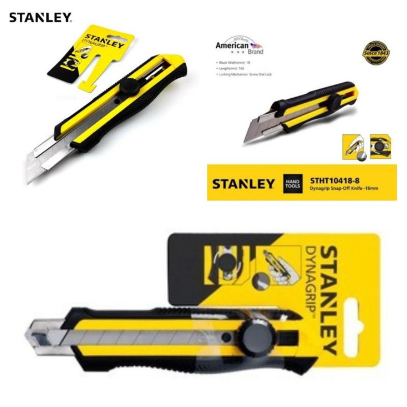 

Pisau Cutter 18mm Stanley ( 10418 ) Dynagrip Snap-Off Knife Stanley