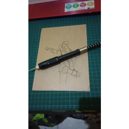 Grafir manual Akrilik A5 A4 Custom + stan kayu Led