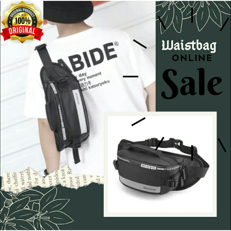 Waistbag Pria Profesional Tas Pinggang Haoshuai