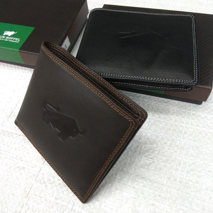 Dompet pria full kulit asli braun buffel