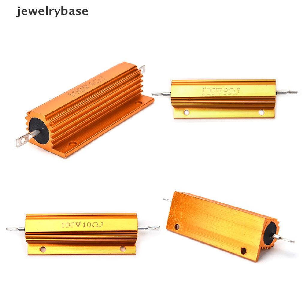 Perhiasan  Casing Power Resistor 100W 1 / 2 / 4 / 8 / 10 Ohm Bahan Aluminum