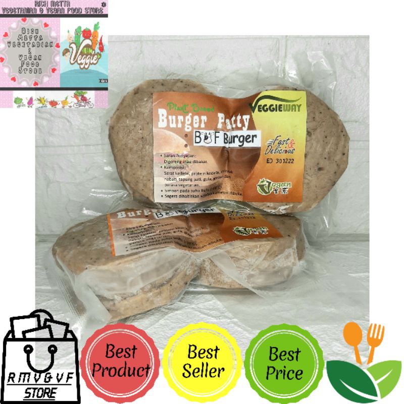 

VeggieWay - Soya Burger Patty Buf / Beef Burger 6pcs Vegetarian Vegan