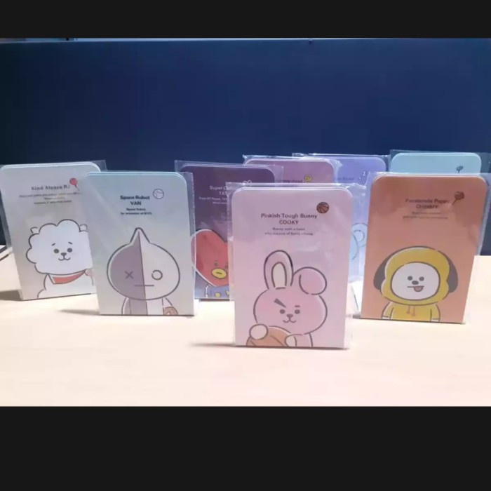 

Cuci Gudang Stand Book / Book End / Pembatas Buku Motif Bts/Bt21 Besi Isi 2Pcs Sale!!!