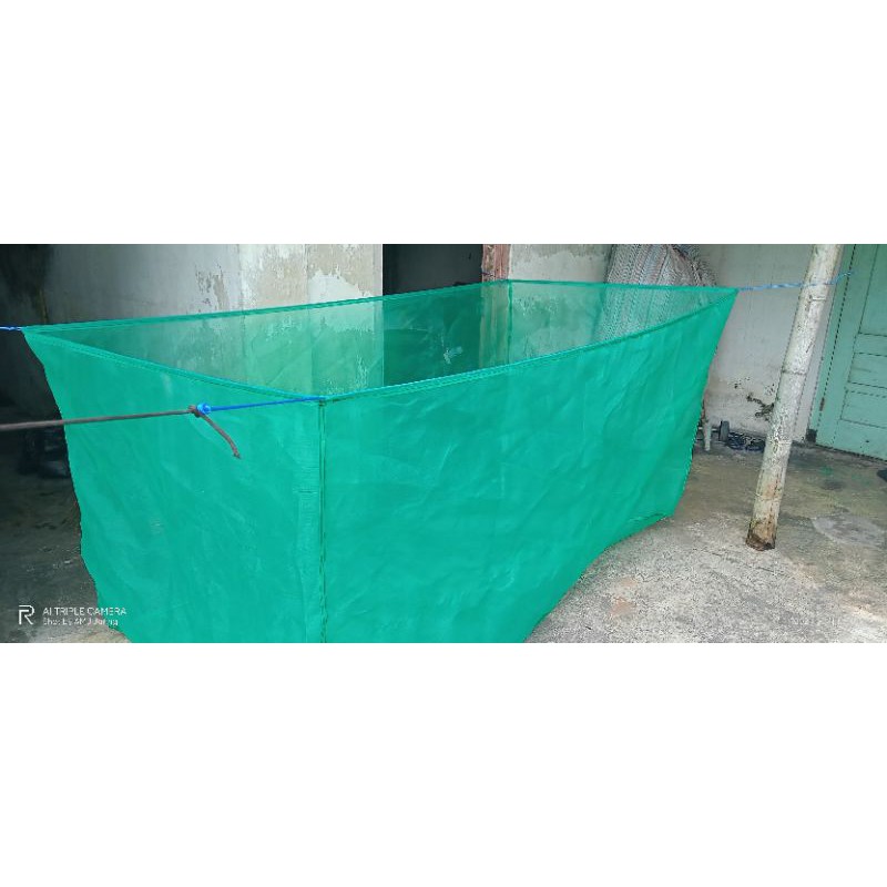 KERAMBA IKAN 1,5m 2m 3m WARING KASA HIJAU KAIN