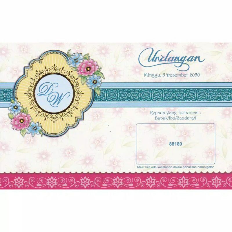 Blangko Undangan Erba 88189