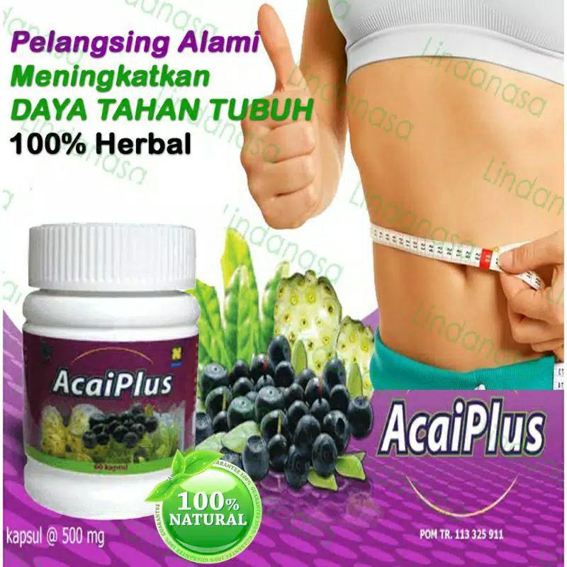 Acai Plus Obat Pelangsing Tubuh Penurun Berat Badan Diet Detox Ampuh BPOM Herbal Alami Tanpa Efek Sa