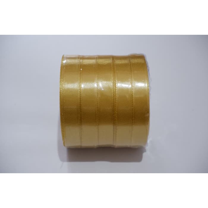 

Ribbon / Pita Satin 1/2 " Gold ROLL Murah (1,2 Cm)